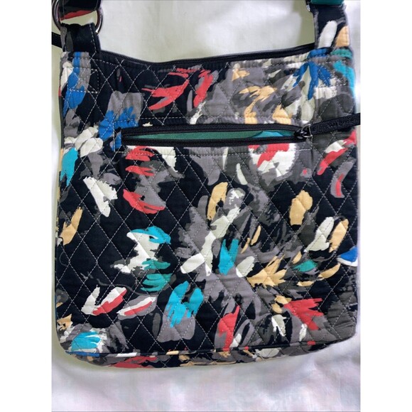 Vera Bradley Splash Floral Triple Zip Purse Crossbody Bag 10”x11” - Picture 4 of 4
